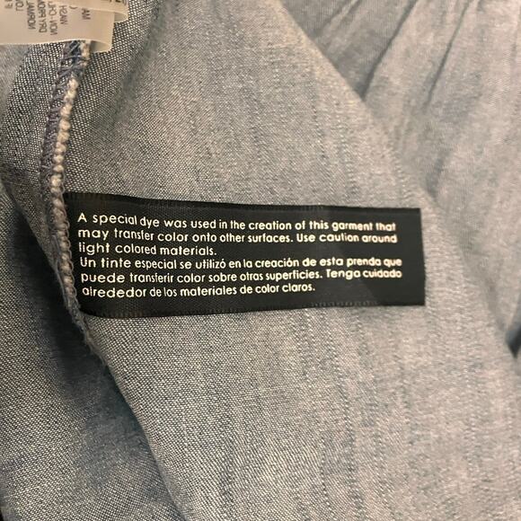 Tommy Hilfiger Womens Chambray Tiered Popover Shirtdress Midi Casual Flowy SZ 10 - Picture 10 of 10